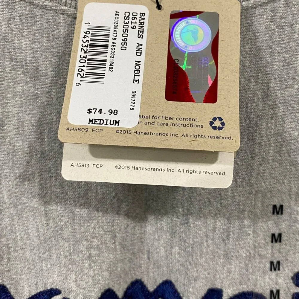 Champion 100 Year Anniversary Gray Crewneck Sweatshirt Medium NWT - Picture 5 of 6